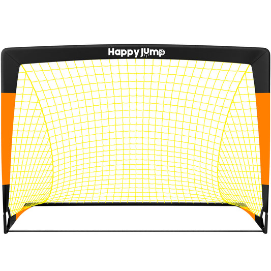 Happy Jump Soccer Goal 3x2.2 FT, 4x3 FT, 5x3.6 FT, 7x5 FT Portable Soccer Net for Kids Backyard, 1 Pack