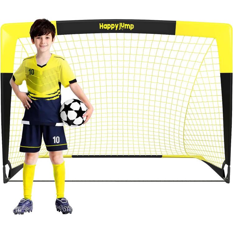 Happy Jump Soccer Goal Pop Up Foldable Soccer Net for Backyard, 1 Pack