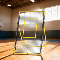 Adjustable Volleyball Rebounder Net Equipment 7x4 FT with Volleyball Practice for Adult Backyard Indoor Outdoor Training