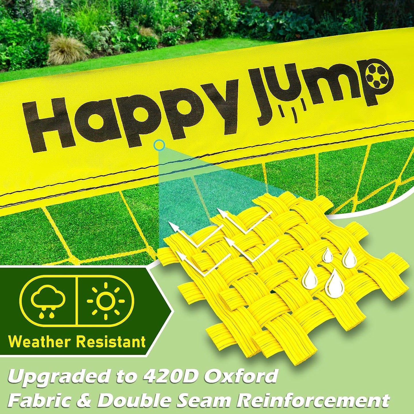 Happy Jump Soccer Goal Pop Up Foldable Soccer Net for Backyard 3'x2'2", 1 Pack