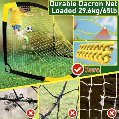 Happy Jump Soccer Goal Pop Up Foldable Soccer Net for Backyard, 2 Set (4X3 FT, 2 Set)