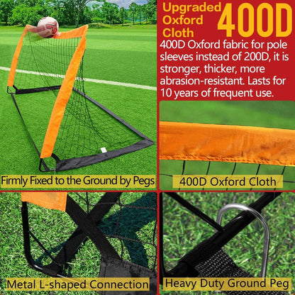 Happy Jump Portable Soccer Goal 6.6x3.3 FT Pop Up Soccer Net for Kids Backyard Training, 1 Pack