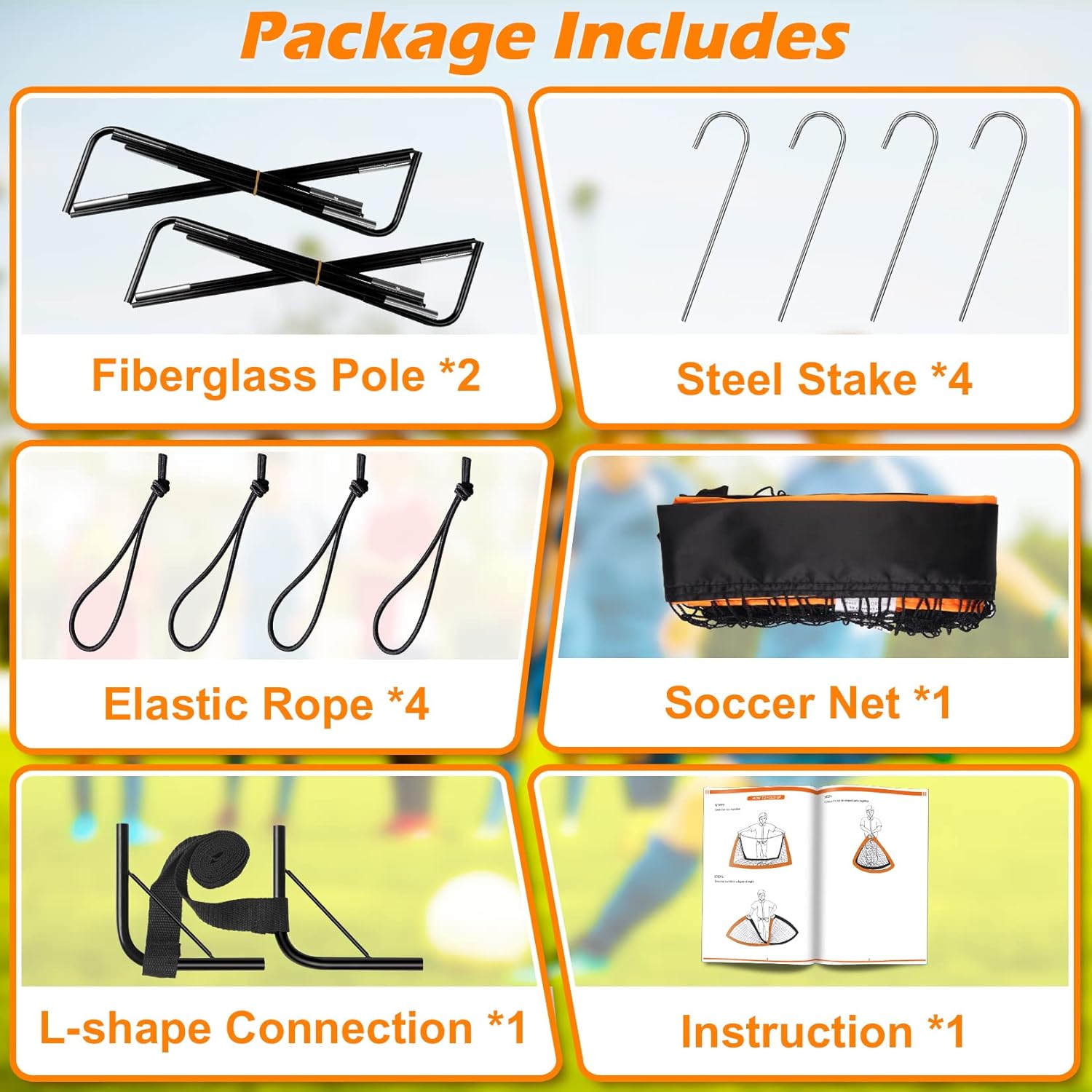 Happy Jump Foldable Pop-Up Football Goal 152 x 110 cm | Portable Garden & Training Goal