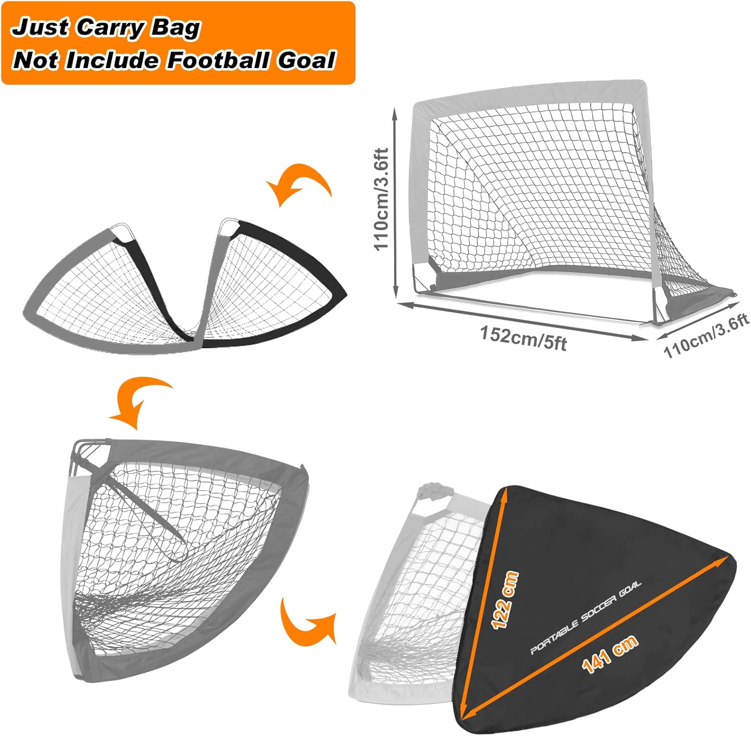 Carrying Bag for 5' x3.6' Soccer Goal