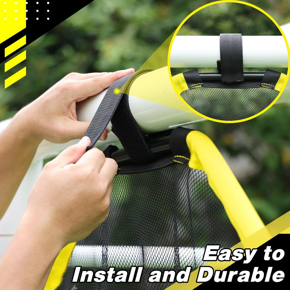 Happy Jump 3-in-1 Football Target Net & Ball Storage Bag | Accuracy Training with Metal Tubes