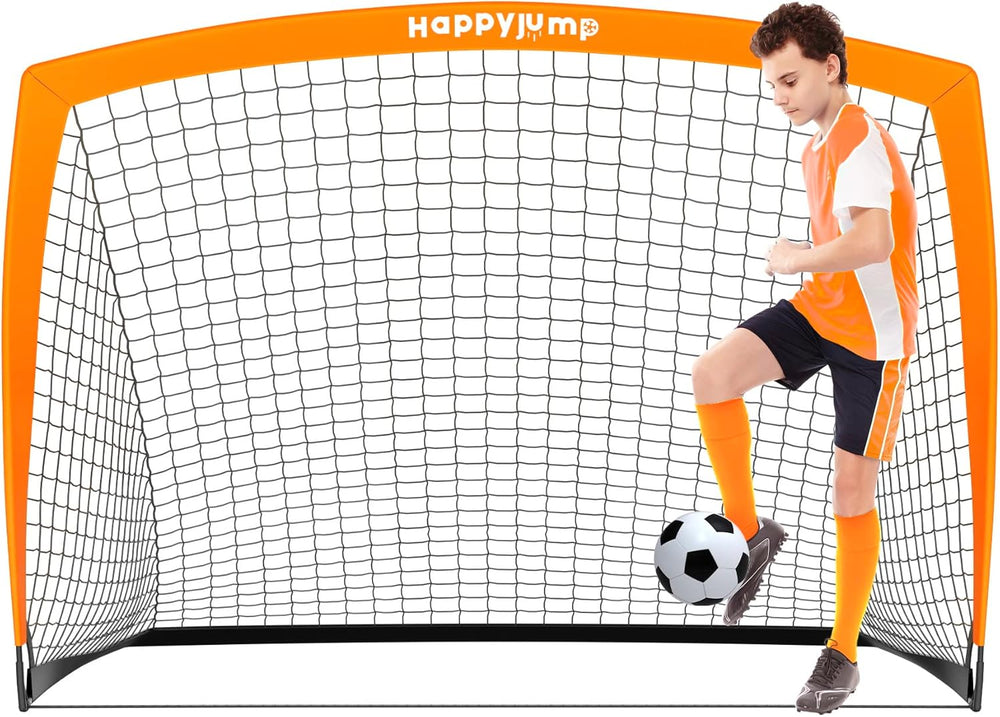 Happy Jump Foldable Pop-Up Football Goal 152 x 110 cm | Portable Garden & Training Goal