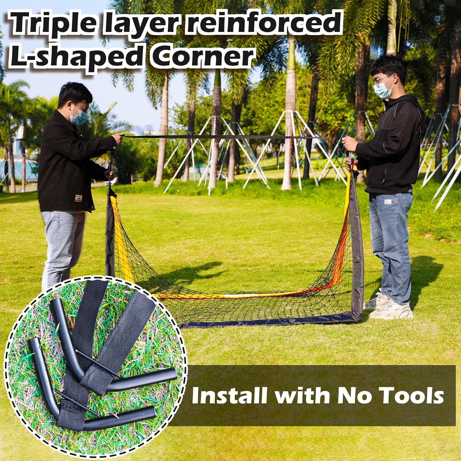 Happy Jump Foldable Pop-Up Football Goal 152 x 110 cm | Portable Garden & Training Goal