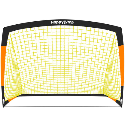 Happy Jump Soccer Goal 3x2.2 FT, 4x3 FT, 5x3.6 FT, 7x5 FT Portable Soccer Net for Kids Backyard, 1 Pack